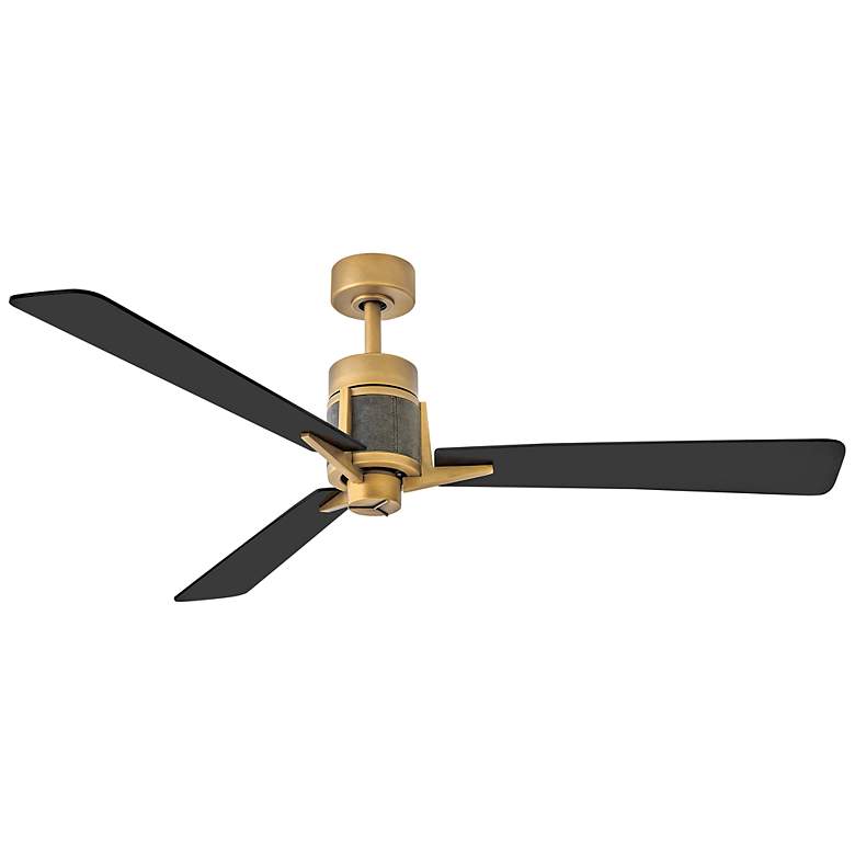 Image 2 56" Atticus Heritage Brass and Black LED Smart Ceiling Fan more views