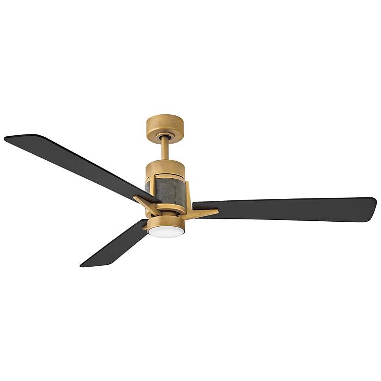 Image 4 56" Atticus Heritage Brass and Black LED Smart Ceiling Fan more views