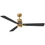 4_56" Atticus Heritage Brass and Black LED Smart Ceiling Fan more views