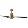 5_56" Atticus Heritage Brass and Black LED Smart Ceiling Fan more views