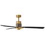 6_56" Atticus Heritage Brass and Black LED Smart Ceiling Fan more views