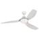 56" Avvo Matte White Damp Rated LED Fan with Remote