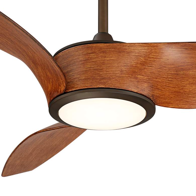 Image 3 56 inch Casa Como Bronze and Koa LED Modern Ceiling Fan with Remote more views