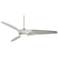 56" Casa Como Brushed Nickel Modern LED Ceiling Fan with Remote