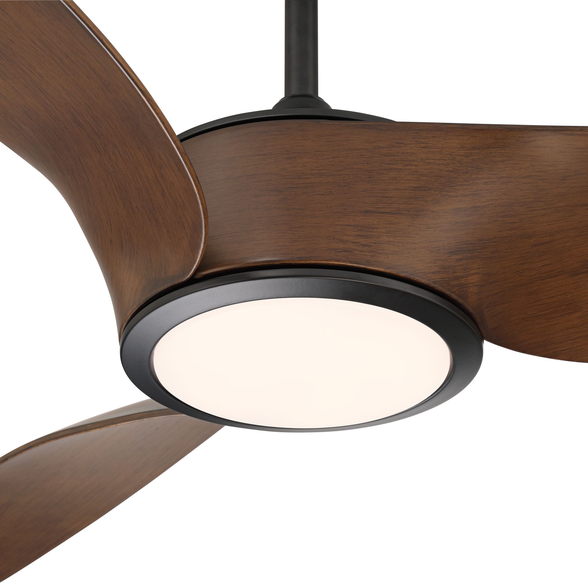 Image 3 56" Casa Como Matte Back and Dark Walnut LED Modern Ceiling Fan more views