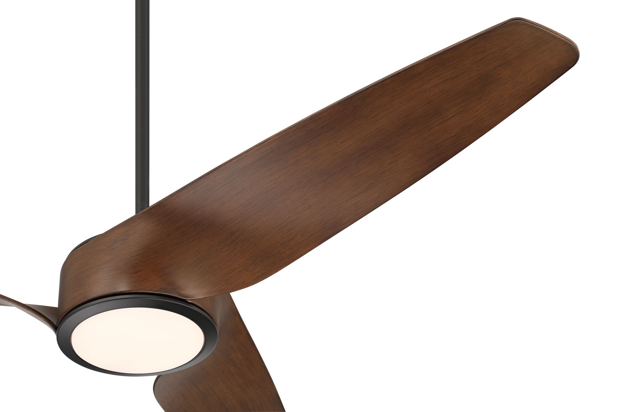 Image 4 56" Casa Como Matte Back and Dark Walnut LED Modern Ceiling Fan more views