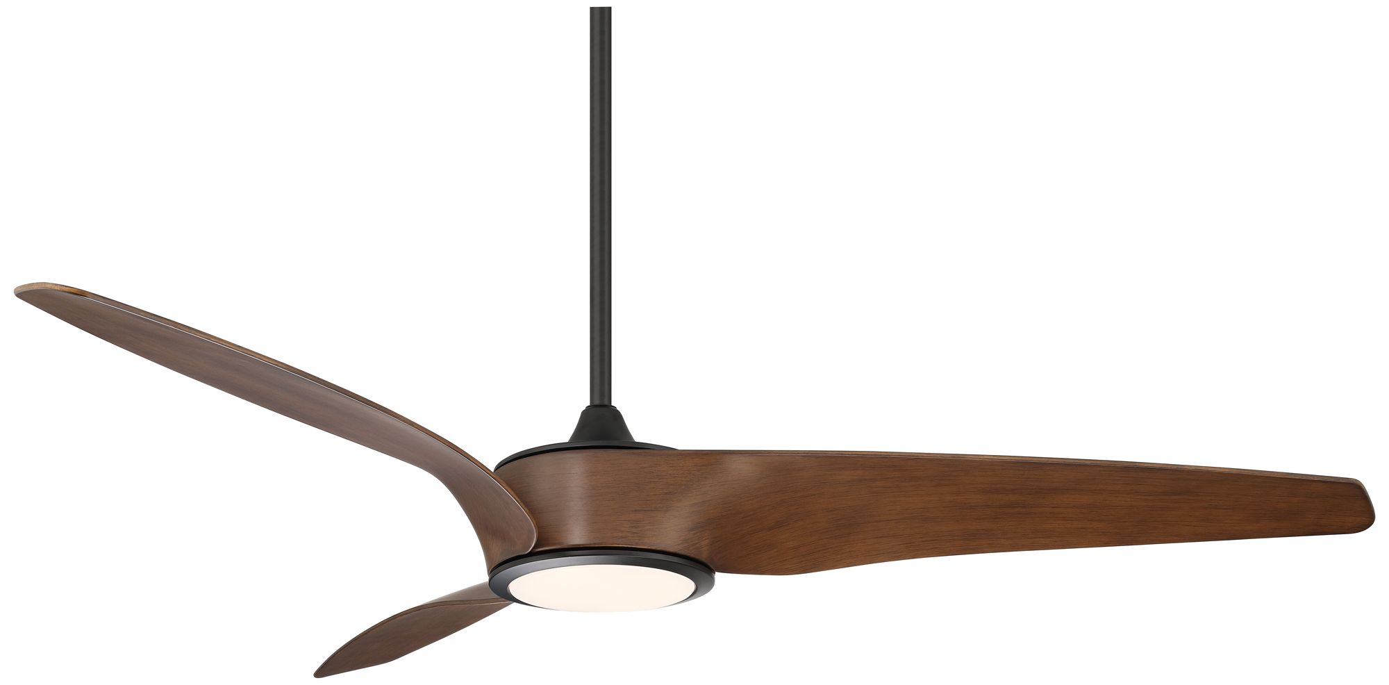 Image 6 56" Casa Como Matte Back and Dark Walnut LED Modern Ceiling Fan more views