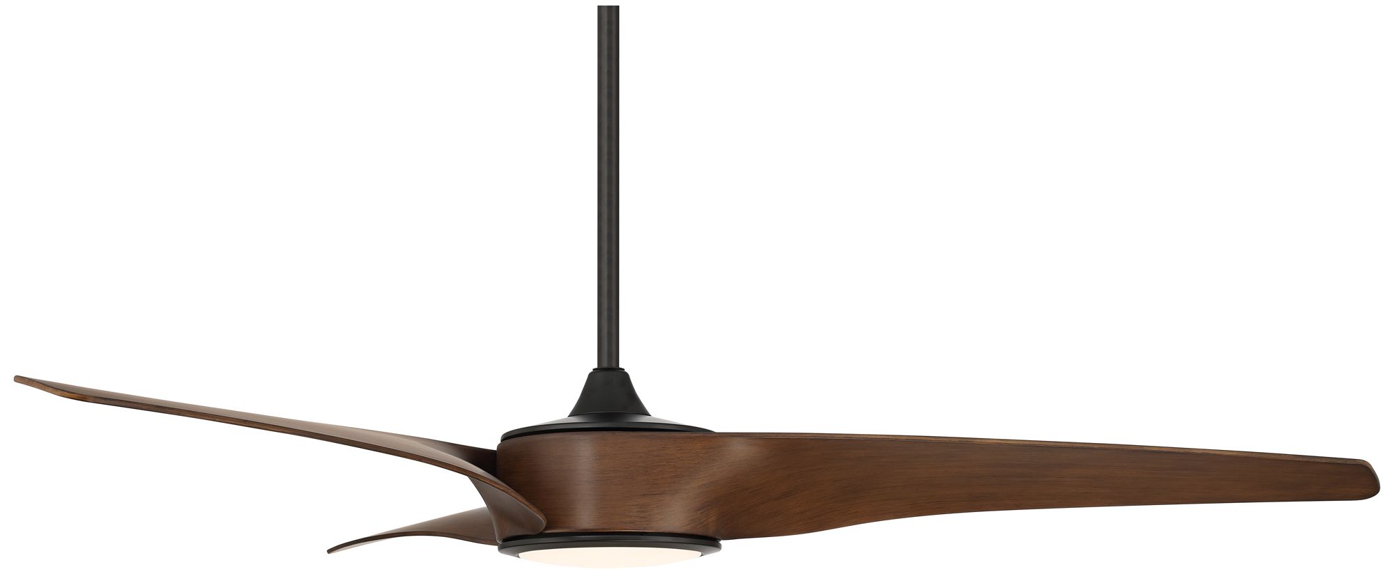 Image 7 56" Casa Como Matte Back and Dark Walnut LED Modern Ceiling Fan more views