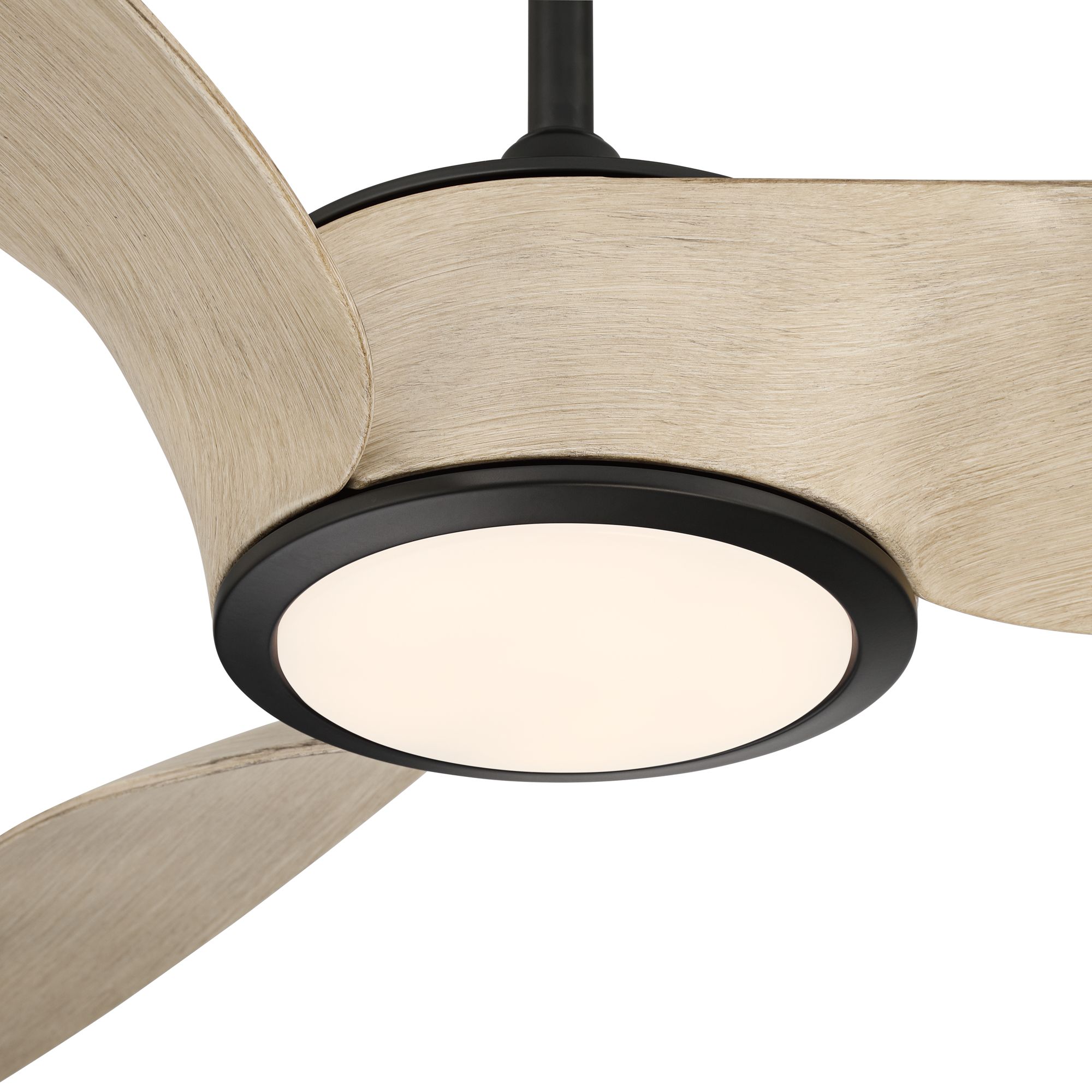 Image 3 56" Casa Como Matte Black and White Oak LED Modern Ceiling Fan more views