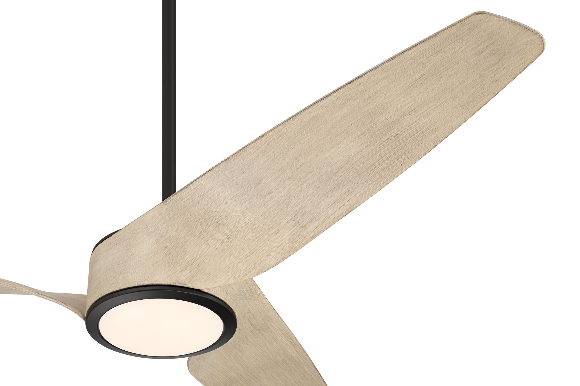 Image 4 56" Casa Como Matte Black and White Oak LED Modern Ceiling Fan more views