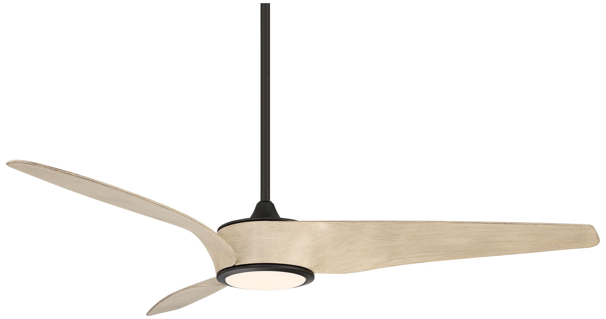 Image 6 56" Casa Como Matte Black and White Oak LED Modern Ceiling Fan more views
