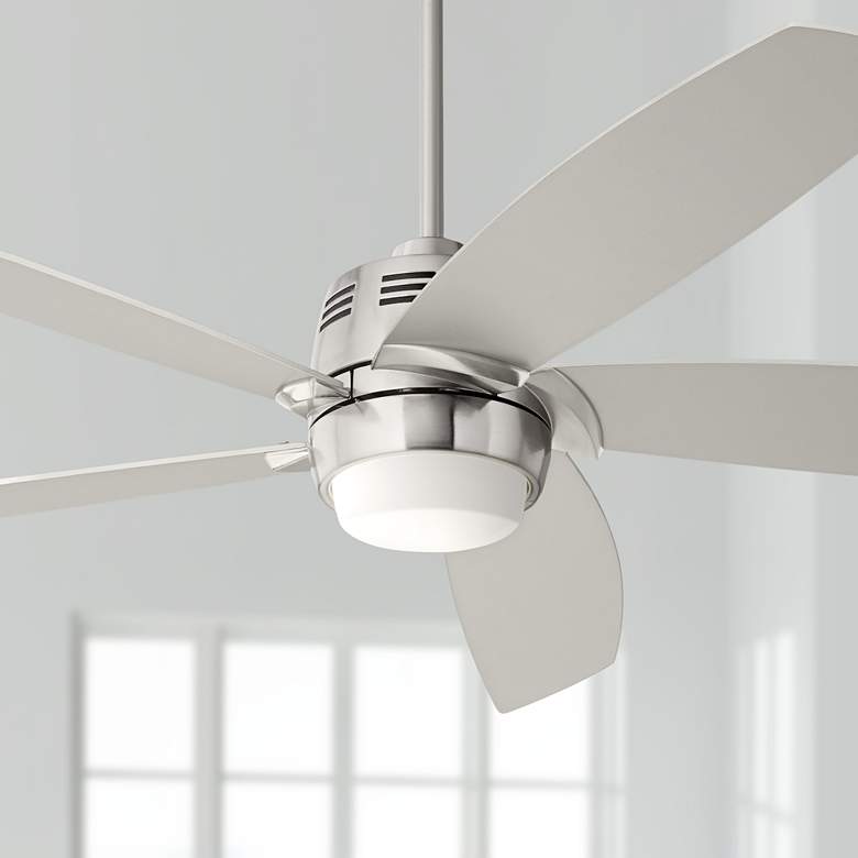 Image 1 56 inch Casa Ecanto Brushed Nickel LED Ceiling Fan
