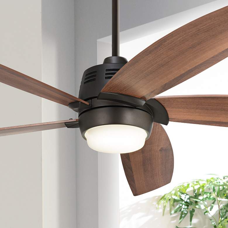 Image 1 56" Casa Ecanto™ Oil-Rubbed Bronze LED Ceiling Fan