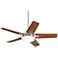 56" Casa Endeavor® Nickel Cherry Teak LED Ceiling Fan