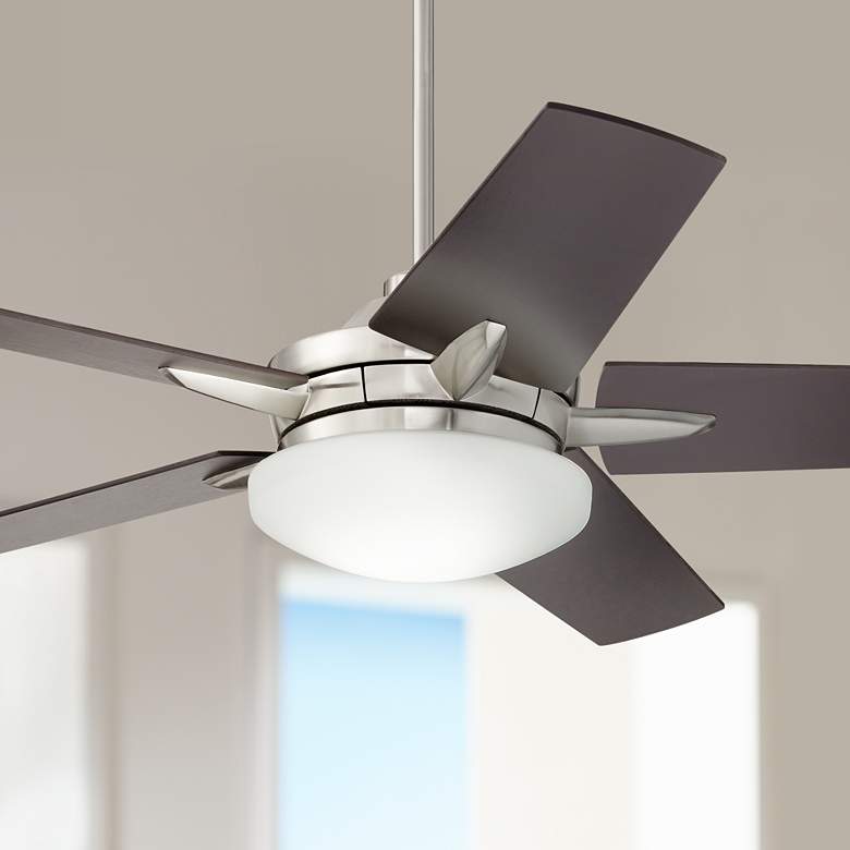 Image 1 56" Casa Endeavor® Nickel Espresso LED Ceiling Fan