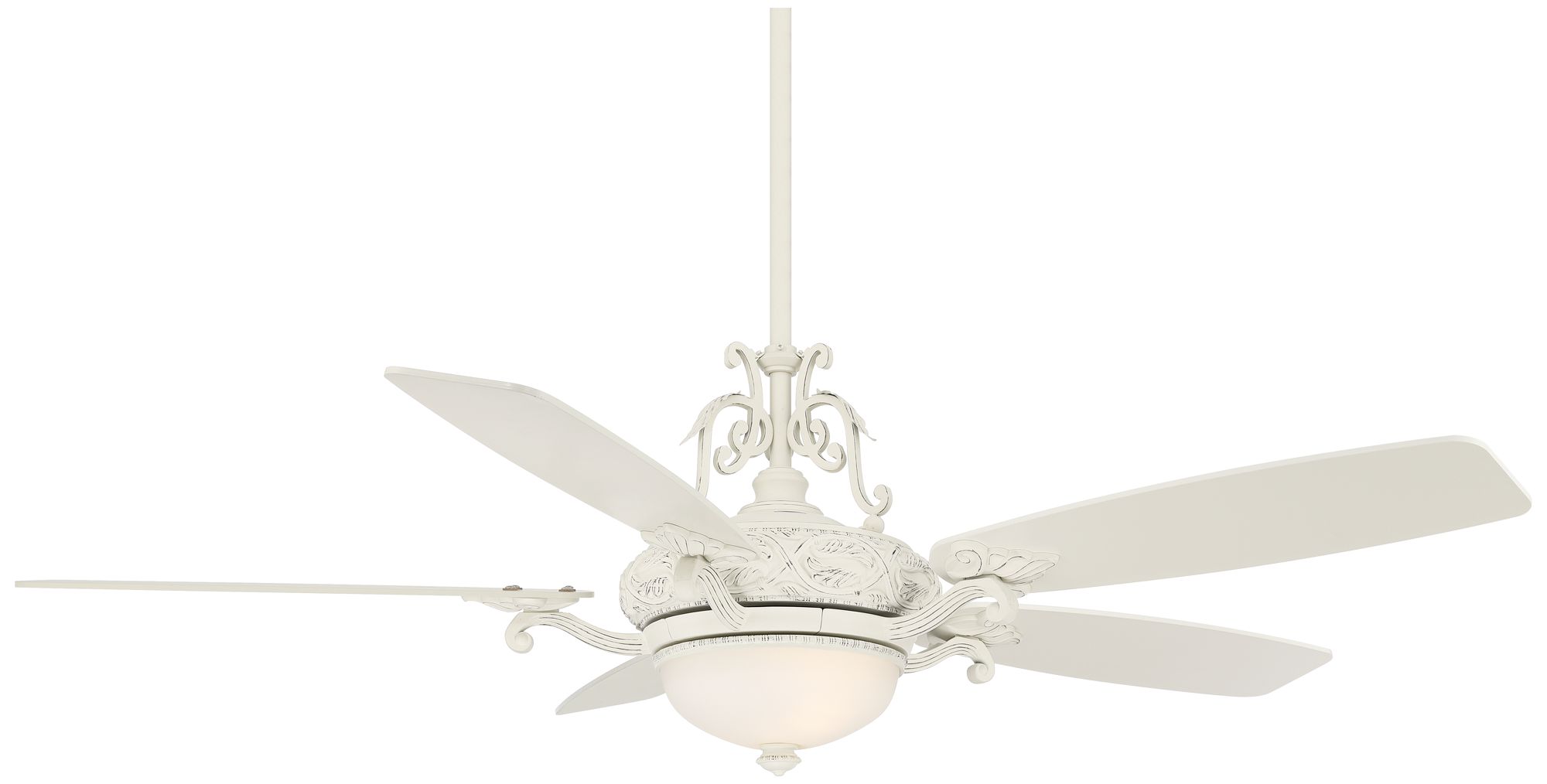 56" Casa Esperanza French White LED Ceiling Fan with Remote in scene