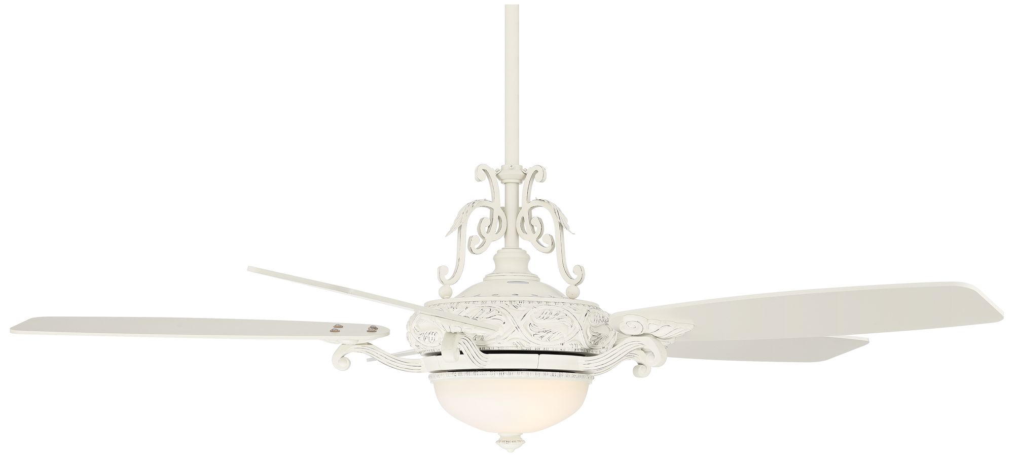 56" Casa Esperanza French White LED Ceiling Fan with Remote in scene