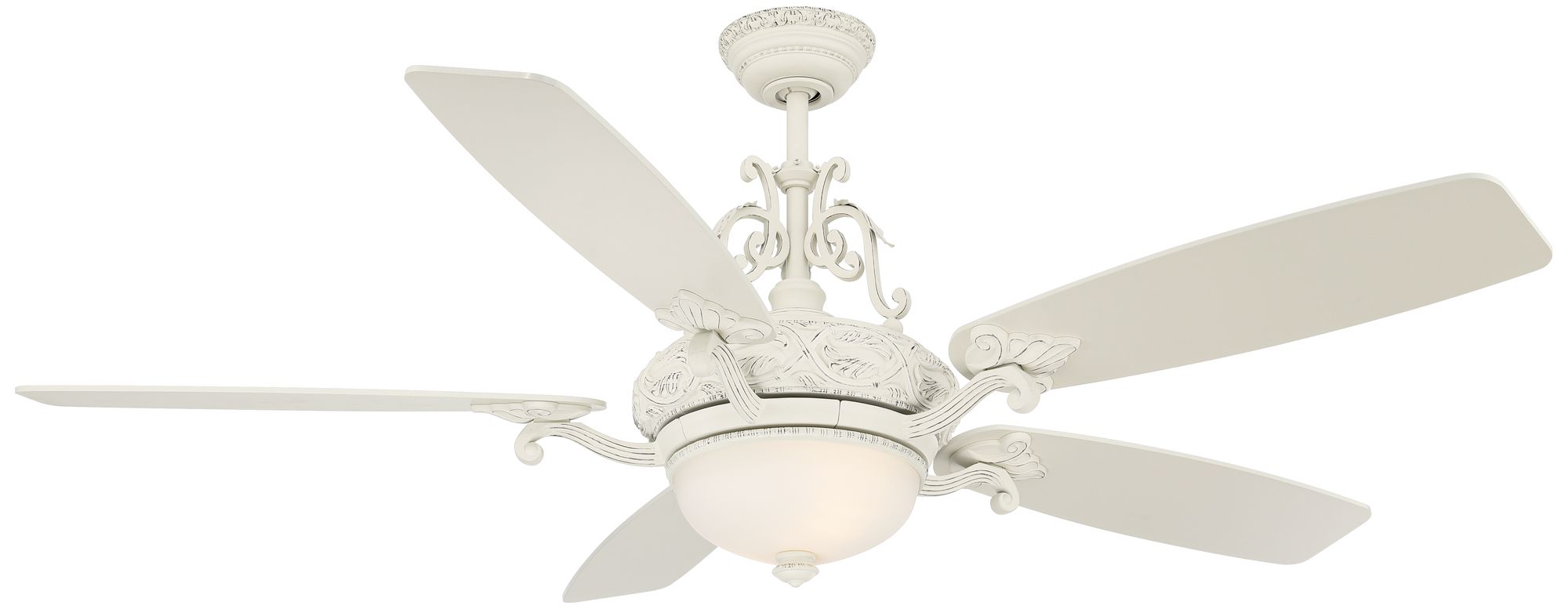 56" Casa Esperanza French White LED Ceiling Fan with Remote in scene