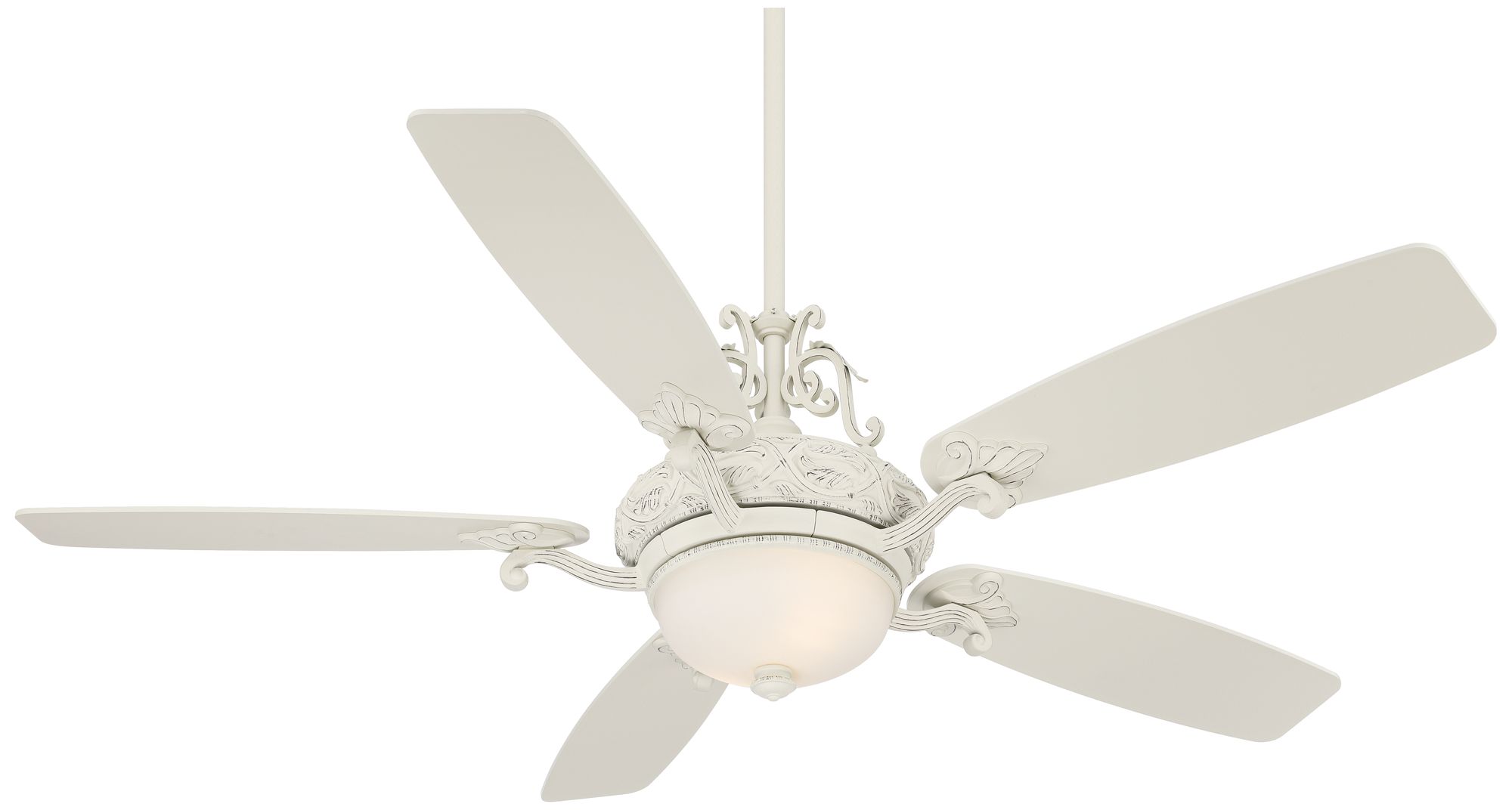 56" Casa Esperanza French White LED Ceiling Fan with Remote in scene