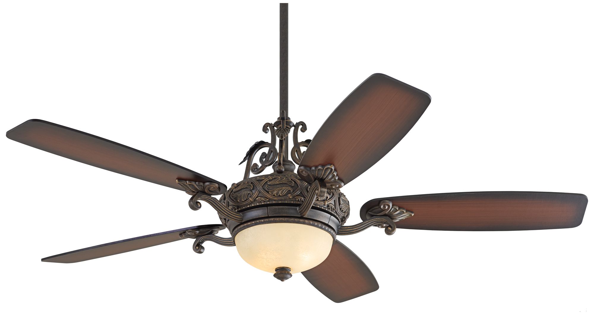 Image 3 56" Casa Esperanza Teak Bronze and Gold LED Bond Bridge Smart Fan Kit