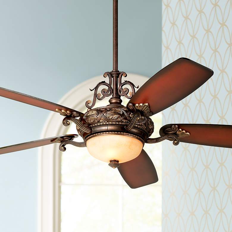 Image 1 56 inch Casa Esperanza&#8482; Teak Finish Blades Ceiling Fan