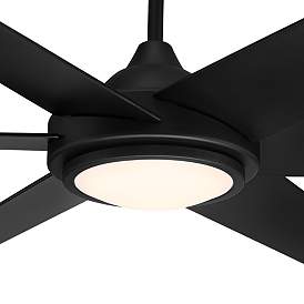 Image3 of 56" Casa Vieja Estate Matte Black LED Damp Ceiling Fan with Remote more views