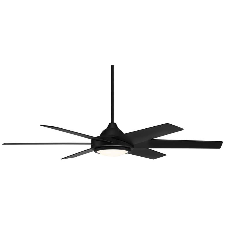 Image 6 56" Casa Vieja Estate Matte Black LED Damp Ceiling Fan with Remote more views