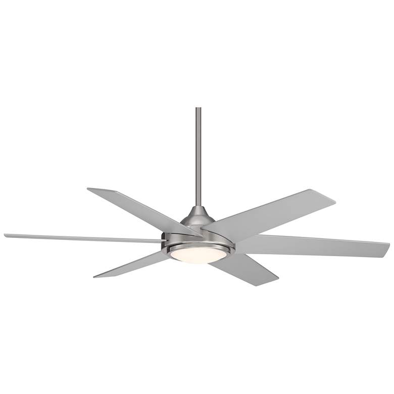 Image 2 56" Casa Vieja Estate Silver LED Damp Ceiling Fan with Remote Control