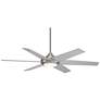 56" Casa Vieja Estate Silver LED Damp Ceiling Fan with Remote Control