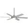 56" Casa Vieja Estate Silver LED Damp Ceiling Fan with Remote Control