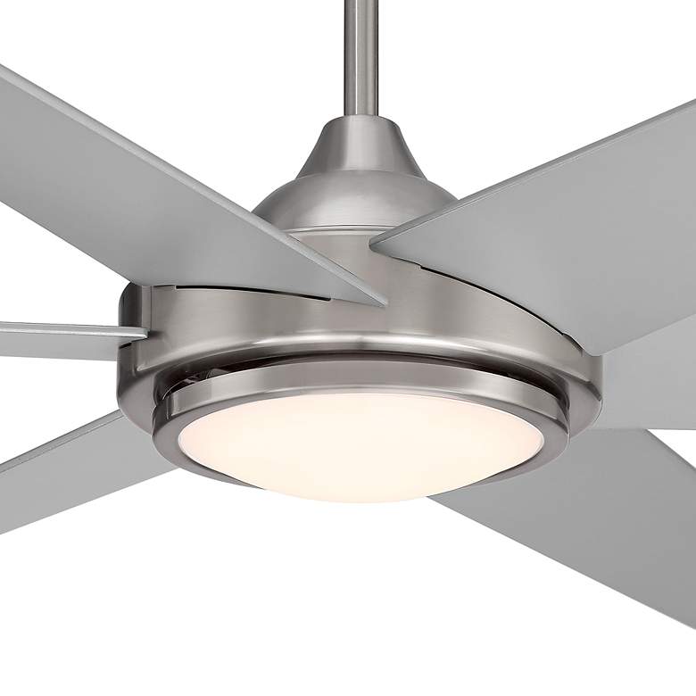 Image 3 56 inch Casa Vieja Estate Silver LED Damp Ceiling Fan with Remote Control more views