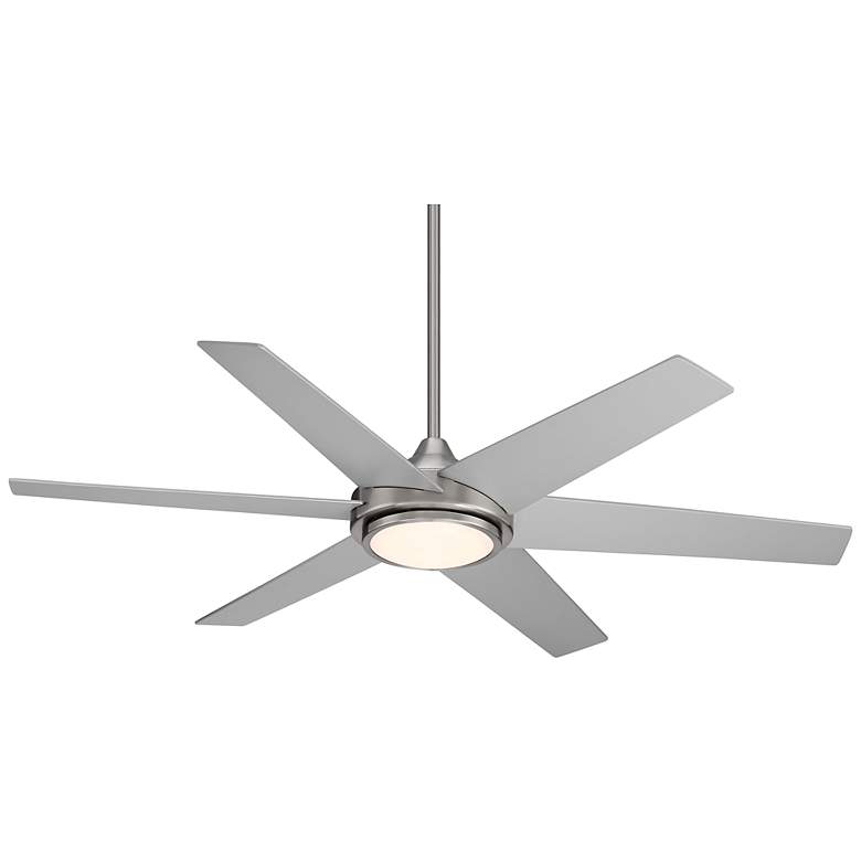 Image 7 56 inch Casa Vieja Estate Silver LED Damp Ceiling Fan with Remote Control more views