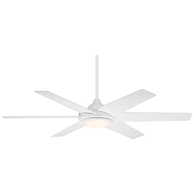 Image 2 56 inch Casa Vieja Estate White LED Damp Ceiling Fan with Remote