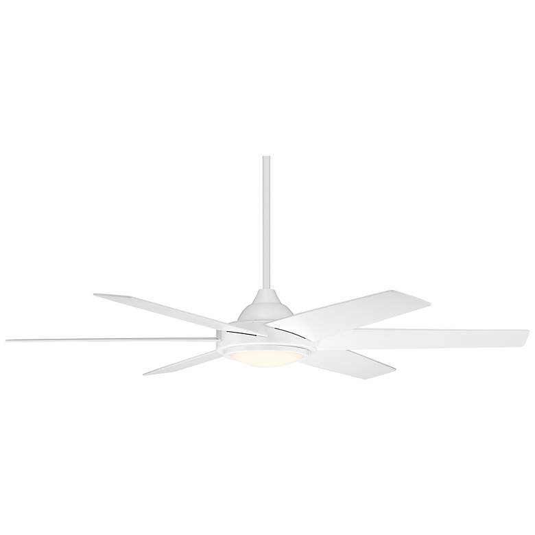 Image 6 56 inch Casa Vieja Estate White LED Damp Ceiling Fan with Remote more views
