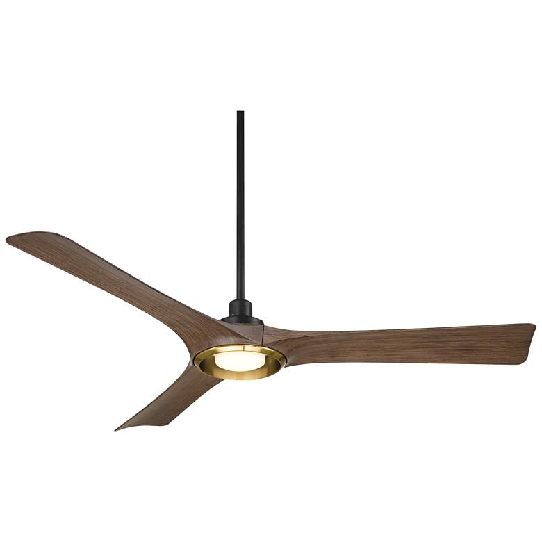 Image 2 56" Casa Vieja Ethos Dark Walnut LED Damp Rated Remote Ceiling Fan