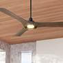 2_56" Casa Vieja Ethos Dark Walnut LED Damp Rated Remote Ceiling Fan