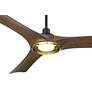 4_56" Casa Vieja Ethos Dark Walnut LED Damp Rated Remote Ceiling Fan more views