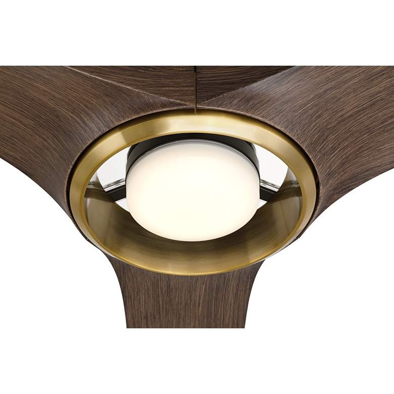 Image 4 56" Casa Vieja Ethos Dark Walnut LED Damp Rated Remote Ceiling Fan more views