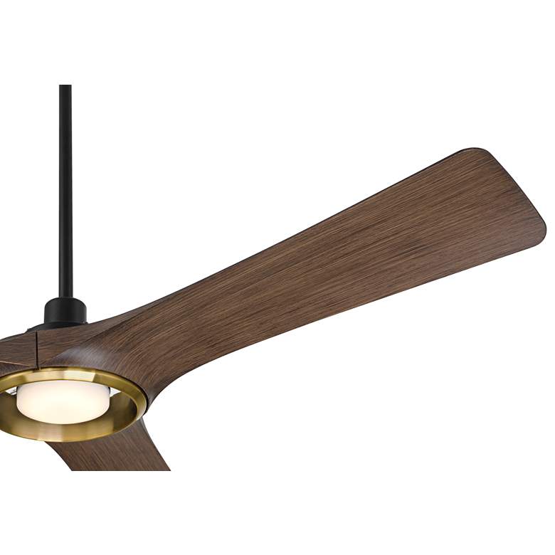Image 5 56" Casa Vieja Ethos Dark Walnut LED Damp Rated Remote Ceiling Fan more views