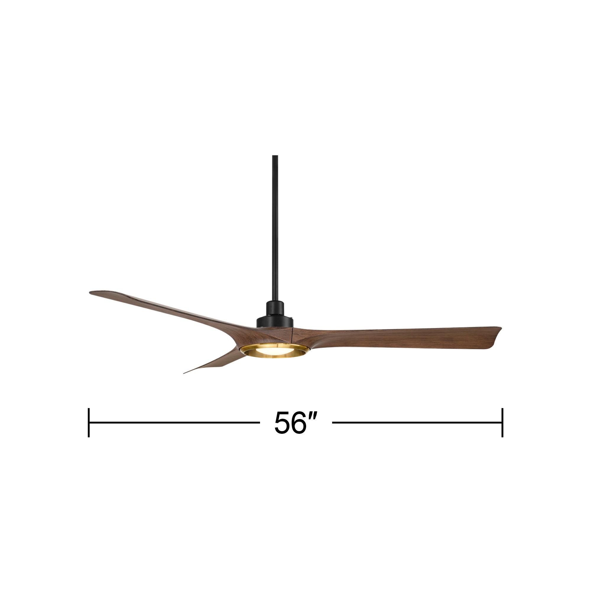 Watch A Video About the Casa Vieja Ethos Dark Walnut LED Damp Rated Remote Ceiling Fan
