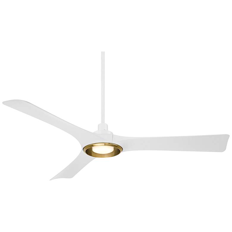 Image 2 56" Casa Vieja Ethos Matte White LED Damp Rated Remote Ceiling Fan