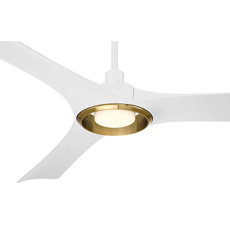 Image 3 56" Casa Vieja Ethos Matte White LED Damp Rated Remote Ceiling Fan more views