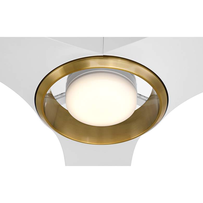 Image 4 56" Casa Vieja Ethos Matte White LED Damp Rated Remote Ceiling Fan more views