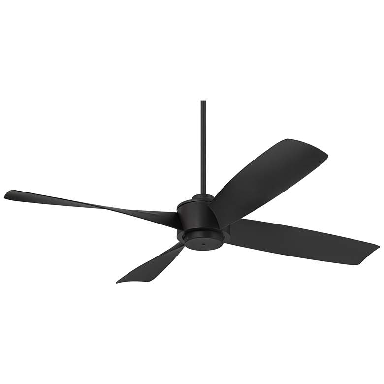 Image 2 56 inch Casa Vieja Grand Milano Black Damp Ceiling Fan with Remote
