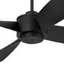 56" Casa Vieja Grand Milano Black Damp Ceiling Fan with Remote