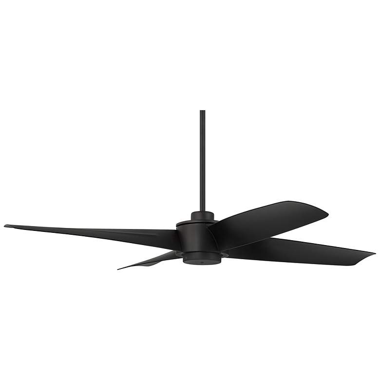 Image 6 56 inch Casa Vieja Grand Milano Black Damp Ceiling Fan with Remote more views