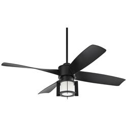 56&quot; Casa Vieja Grand Milano Black Damp LED Ceiling Fan with Remote