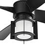 56" Casa Vieja Grand Milano Black Damp LED Ceiling Fan with Remote