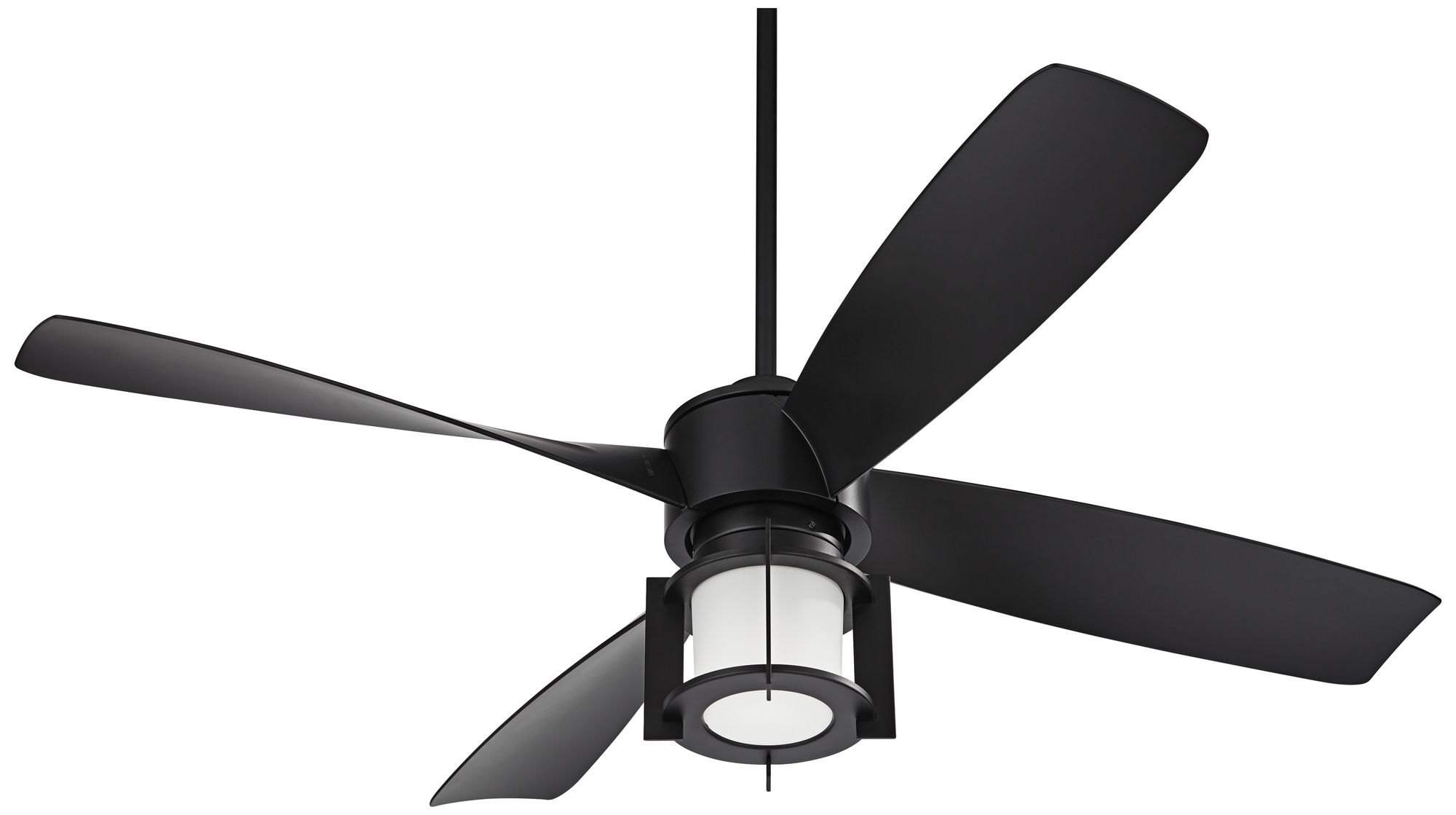 56" Casa Vieja Grand Milano Black Damp LED Ceiling Fan with Remote