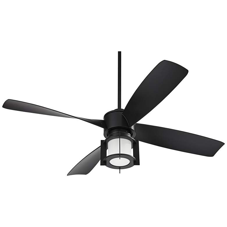 Image 6 56 inch Casa Vieja Grand Milano Black Damp LED Ceiling Fan with Remote more views